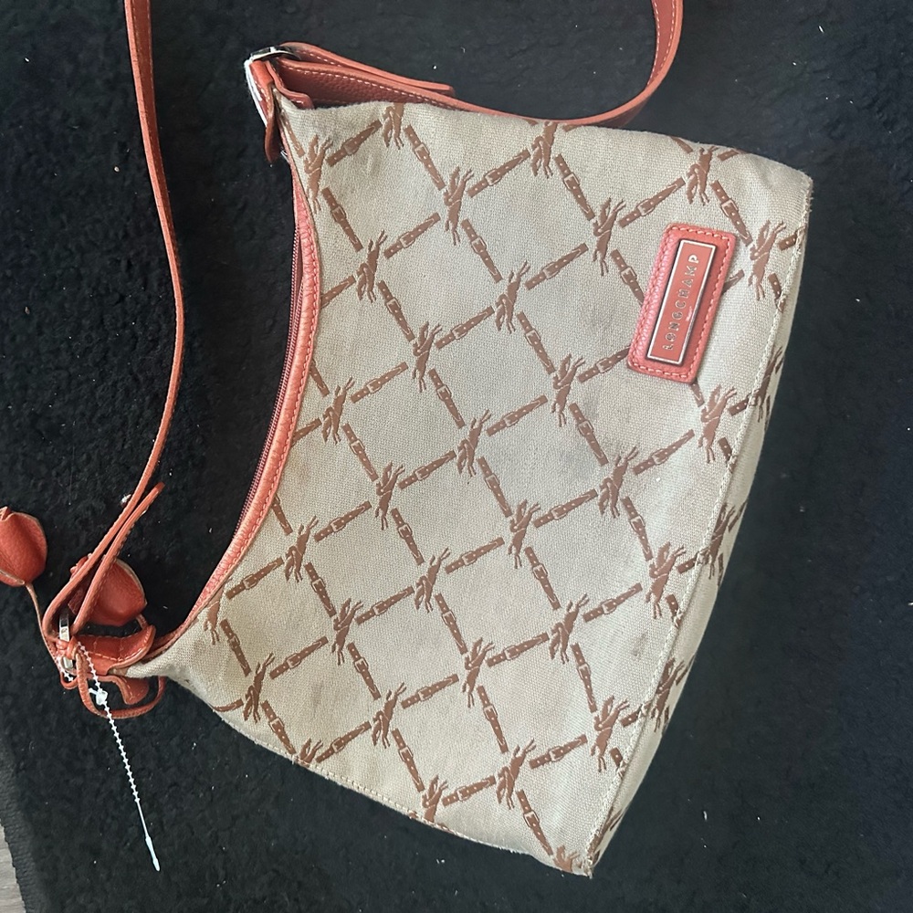 LONGCHAMP vintage monogram crossbody